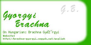 gyorgyi brachna business card